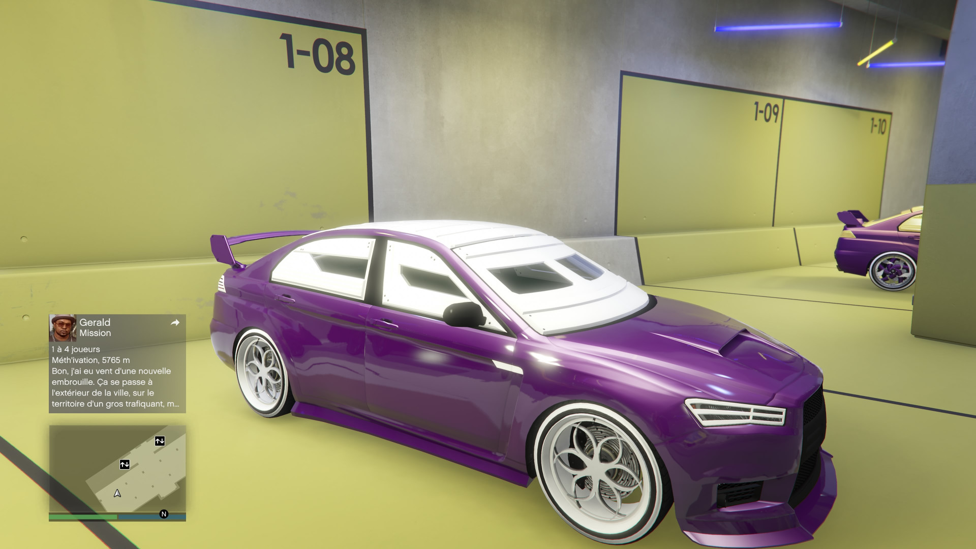 KURUMA BLINDÉE MAUVE BLANCHE