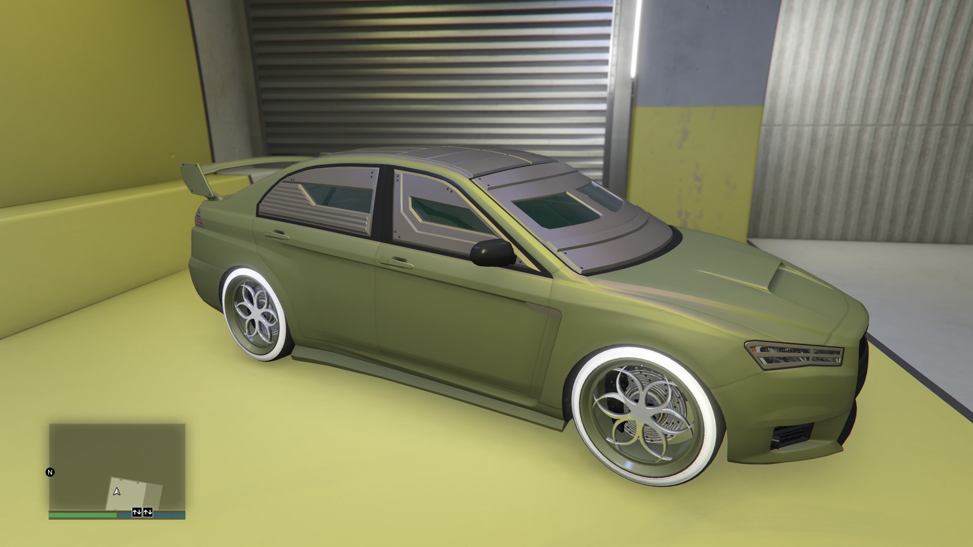 KURUMA BLINDÉE VERTE BRUNE