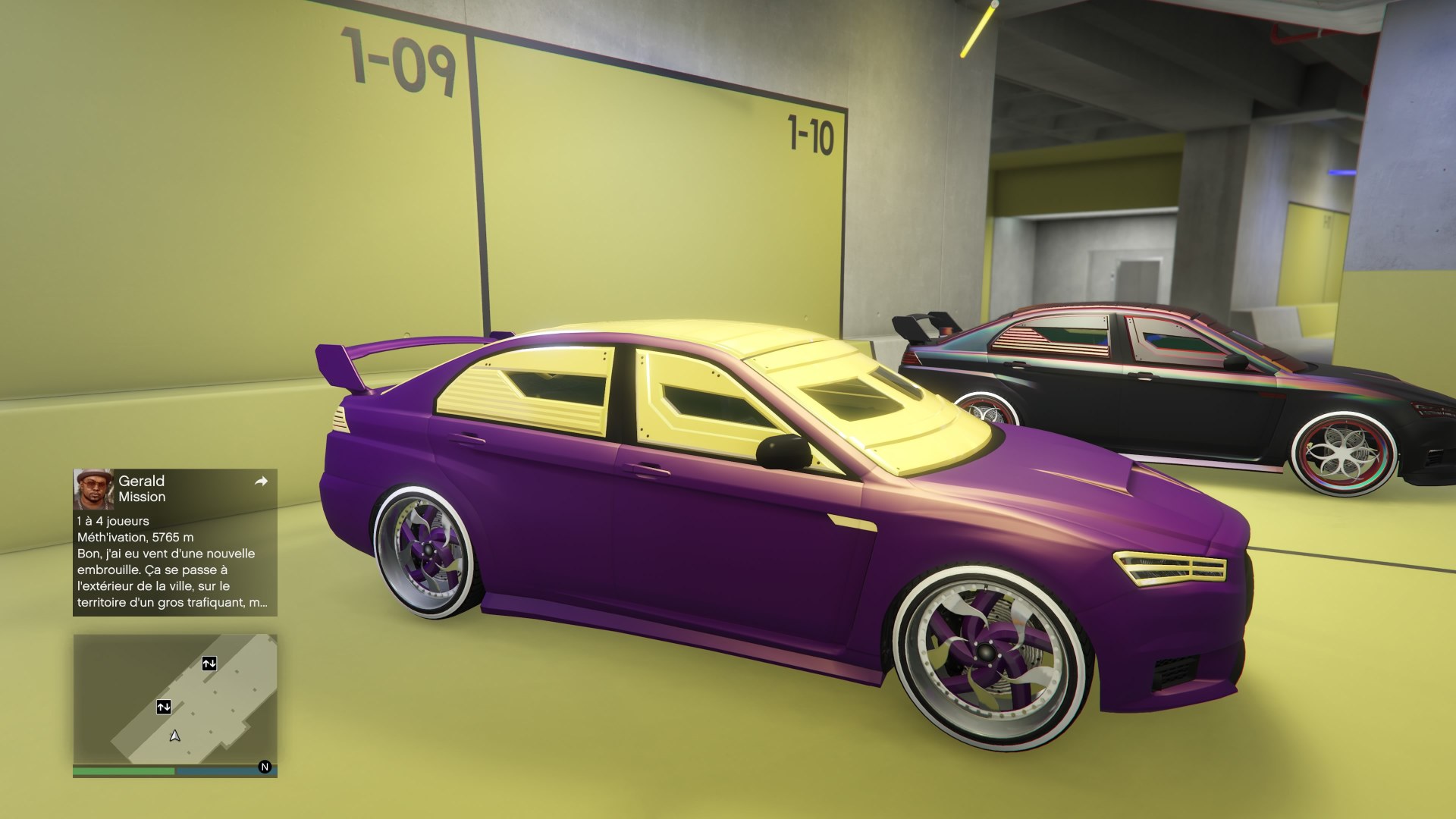 KURUMA BLINDÉE MAUVE JAUNE